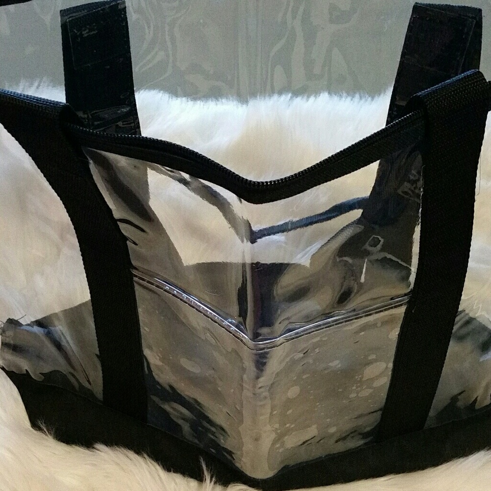 Clear stadium tote bag
